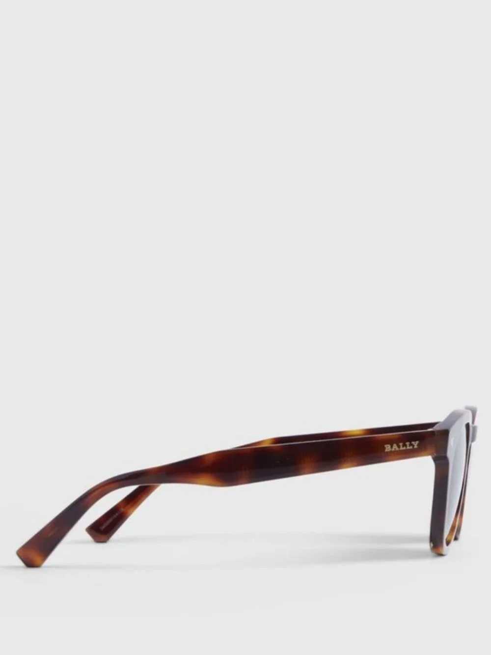 BALLY Shiny Classic Havana Sunglasses with Green Lens
